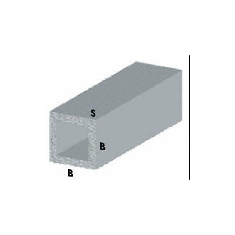 Profilo argento h.100 tubo quadro 15x15x1
