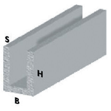 PROFILO ARGENTO H.200 CM CANALINO U  8X 8X1 MM- ARCANSAS- 5,0 pz