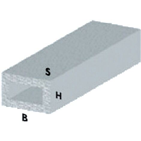 PROFILO ARGENTO H.200 CM RETTANG. 30X15X1 MM- ARCANSAS- 5,0 pz