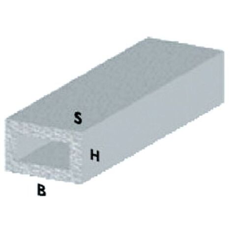 PROFILO ARGENTO H.200 TUBO RETT. 20X10X1 . Prezzo per 1 pezzo.