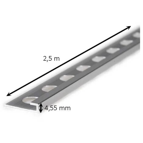 Profilo basso spessore quadro in alluminio 2,5 metri : Modello - 4,55MM COMPACT SATINATO