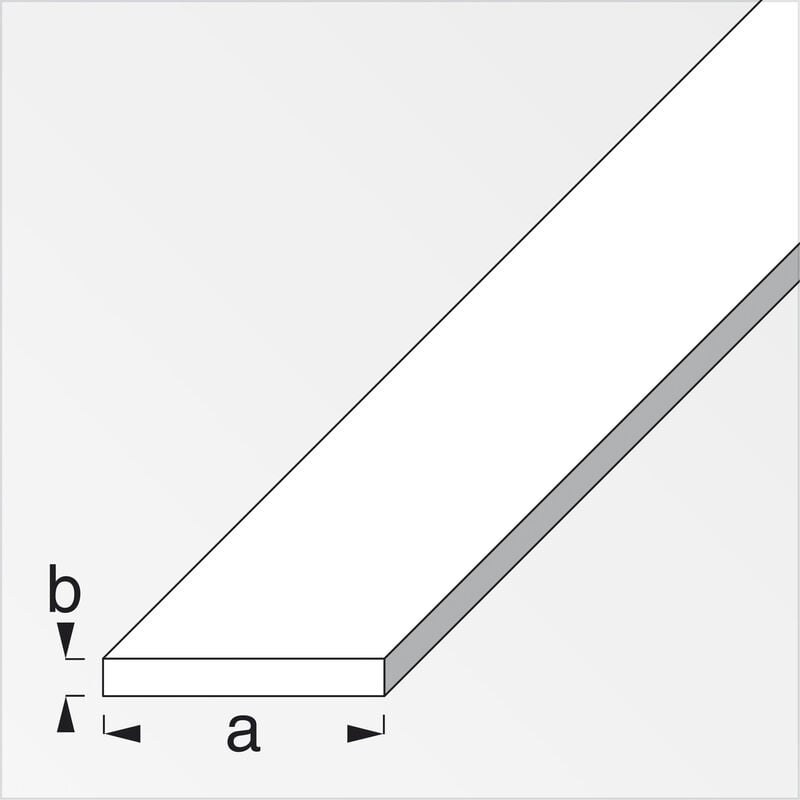 Profilo bianco h.200 piatto 15x2