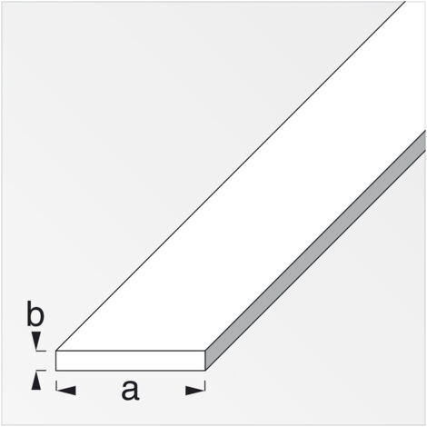PROFILO BIANCO H.200 PIATTO 20X2. Prezzo per 1 pezzo.