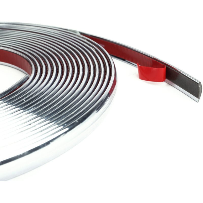 Image of Trade Shop - Chromprofil Klebeband Auto Wohnmobil Selbstklebend 6 Meter 8mm Wasserdicht -