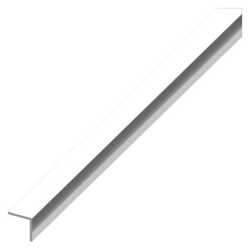 5pz Profilo Angolare Alluminio Argento Cromato Mm. 10x10x1 Mt. 2