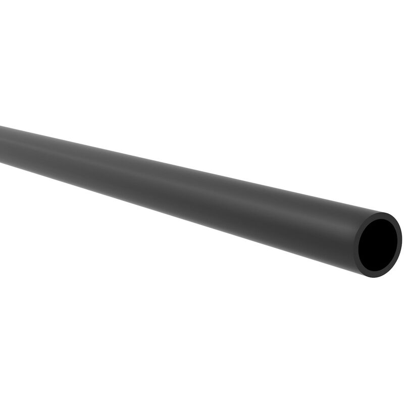 Image of Profilo del tubo In pvc Finitura nera Per Progetti Edili, Riforme e Bricolage Misure 10101000mm Lunghezza del profilo 1 metro Spessore 1mm 1 unità