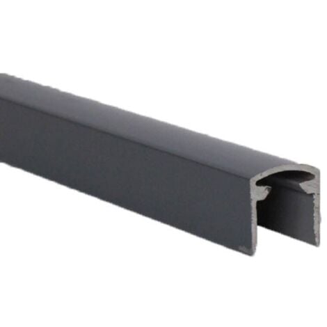 MCCOVER Profilo di finitura in alluminio per recinzione in legno composito - Colore - Grigio antracite RAL 7015, Spessore - 2,2 cm, Larghezza - 2,2 cm, Lunghezza - 1,5 m