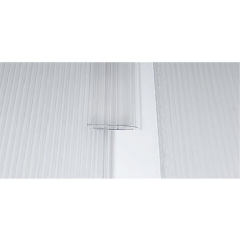 Profilo giunzione h lastra alveolare policarbonato trasparente h.cm 200 s.mm 10 (2 pezzi)
