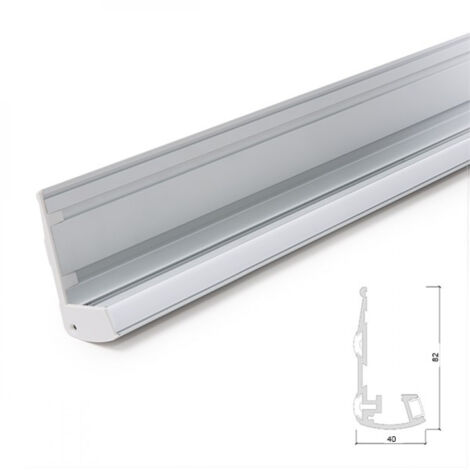 Profilo Illuminazione Le Scale - Gomme Antiscivolo - Diffusore Latteo x 1M