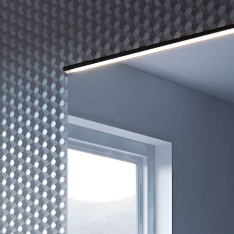 Profilo illuminazione LED bagno 800 mm nero opaco - Kawy