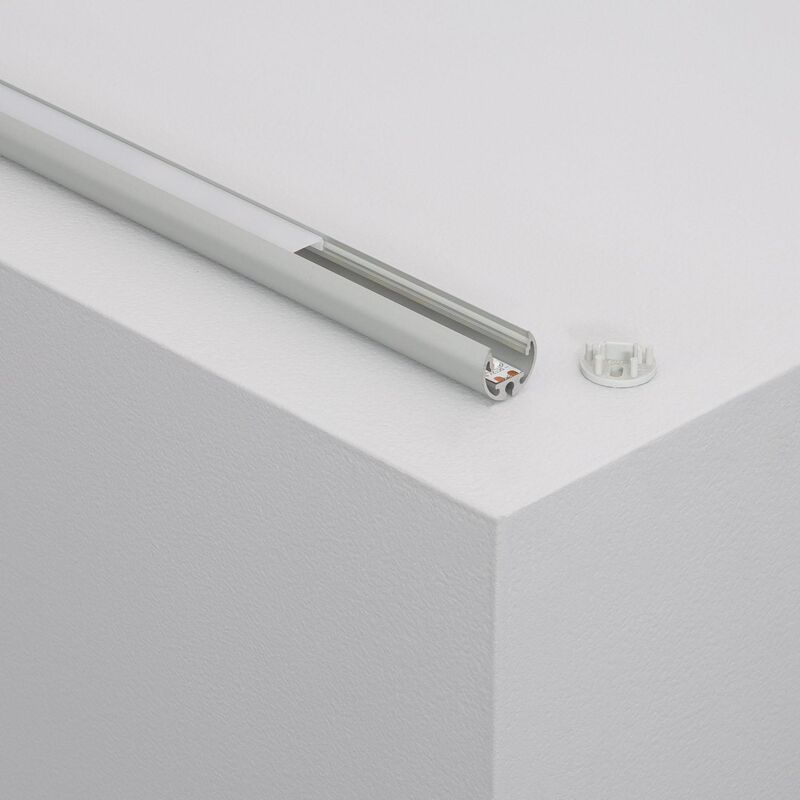 Image of Ledkia - Profilo in Alluminio a Sospensione 1m per Strisce led fino a 10mm Grigio Coperchio Traslucido