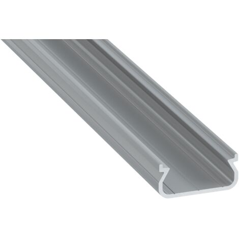 Profilo in alluminio anodizzato argento KIMERA-ORRE con diffusore opalino e terminali 2,02 M