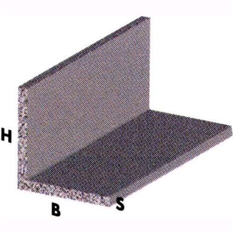 PROFILO in ALLUMINIO ARGENTO ANGOLARE 15X15X1 mm 2 mt conf. 5 pezzi