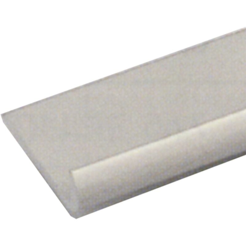 Profilo alluminio '''unghietta''' 18X1MM 2MT argento (1061)
