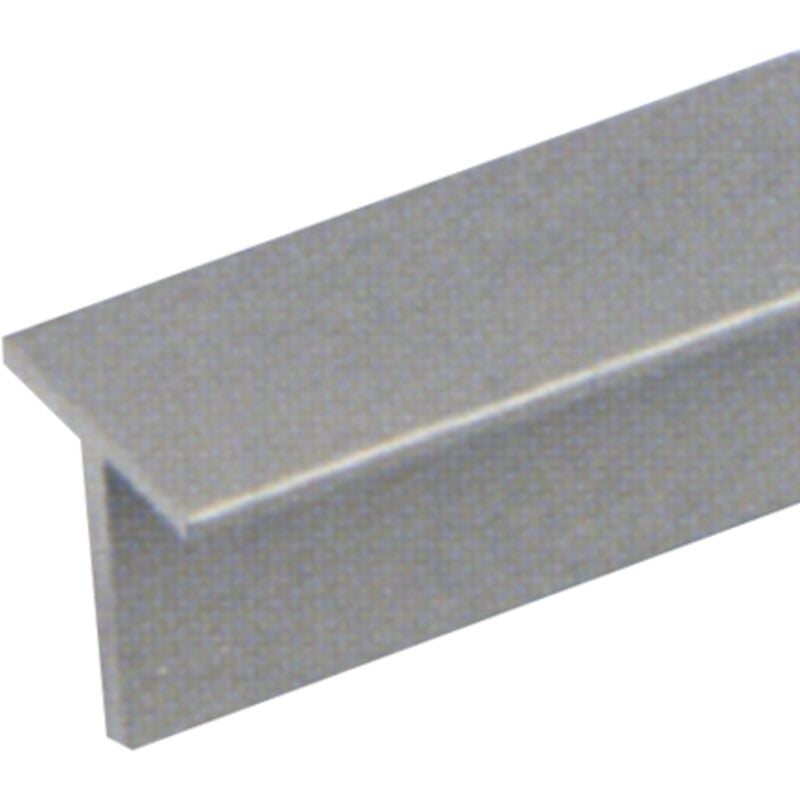 Profilo alluminio '''t''' 15X15X1,5MM 2MT argento lucido (1300/93)