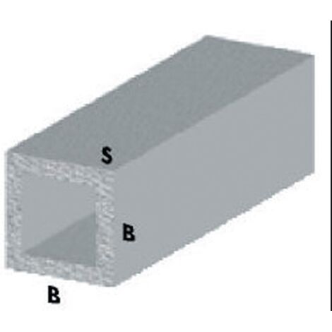 Profilo In Alluminio Per Rivestimento Tipo Quadro 10X10X1 Mm 1 Mt  Argento 5 Pz