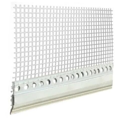 Profilo in pvc con rete per partenza barra 2,5 metri bianco