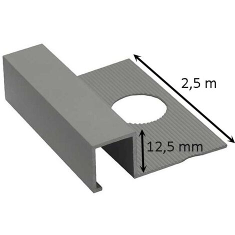 Profilo jolly quadro in alluminio 2,5 metri : Modello - 12,5MM LUCIDO