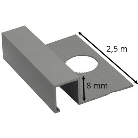 Profilo jolly quadro in alluminio 2,5 metri : Modello - 8,5MM LUCIDO