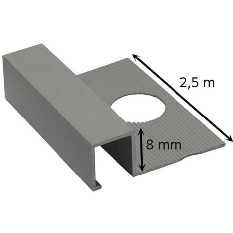 Profilo jolly quadro in alluminio 2,5 metri : Modello - 8,5MM SATINATO