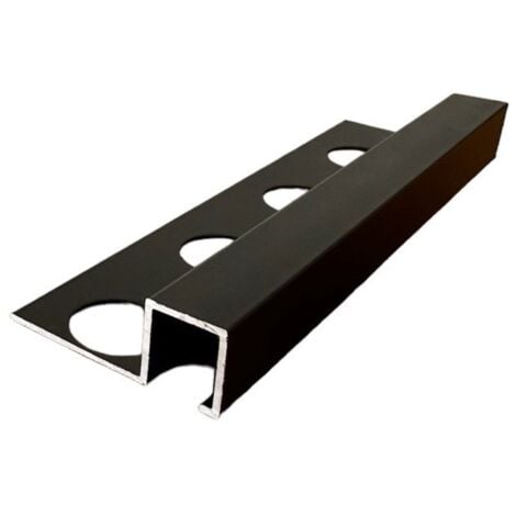 Profilo jolly quadro in alluminio nero opaco 2,5 metri : Modello - 12 MM