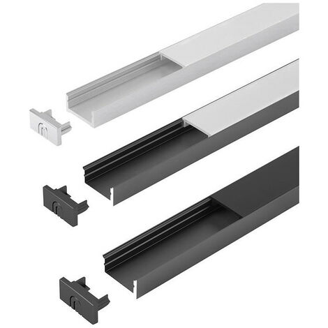 Profilo LED Canneline D Black L2M Alu + Profilo di copertura