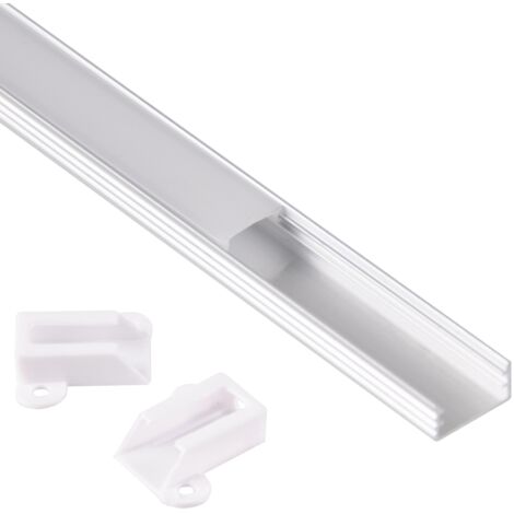 Profilo LED in alluminio a vista 1m satinato Polux