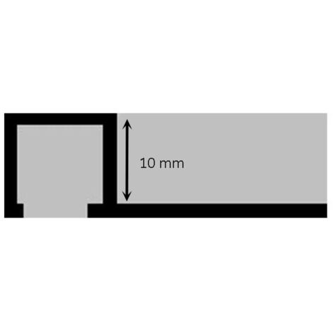 Profilo nor quadro in alluminio leggero 2,5 metri : Modello - 10MM SATINATO