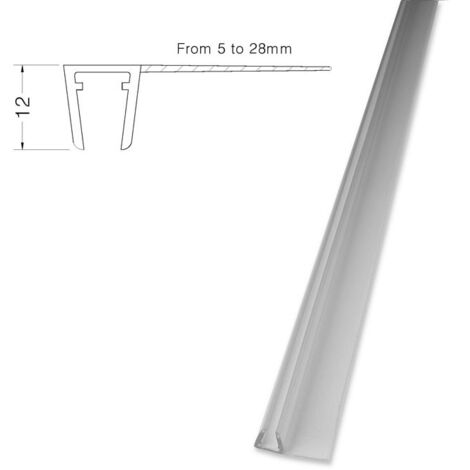 Profilo paragocce verticale box cristallo mm.3-4-5 sporgenza ala mm.12 777305PT