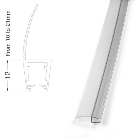 Profilo per battuta porta box cristallo mm. 3-4-5 sporgenza ala mm.20 777308PT3