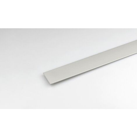 PROFILO PER FAI DA TE PIATTO mm 20 x 2 - mt 2 col.argento UNIKO 15 PZ