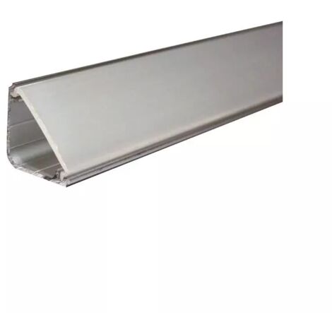 profilo per led in alluminio e pvc argento 2 mt