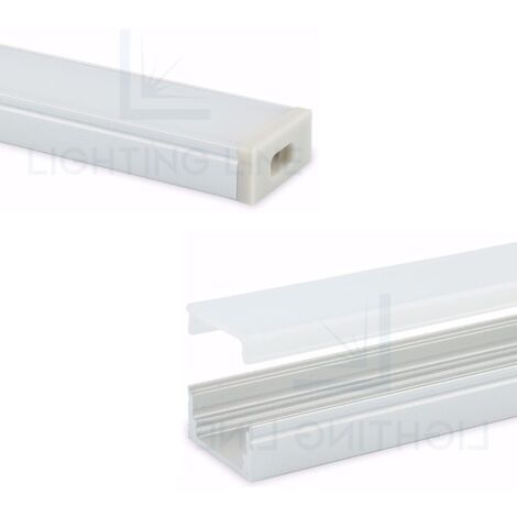 PROFILO PER LED RETTANGOLARE IN ALLUMINIO CON COPERTURA OPACA BARRA 3,0 MT