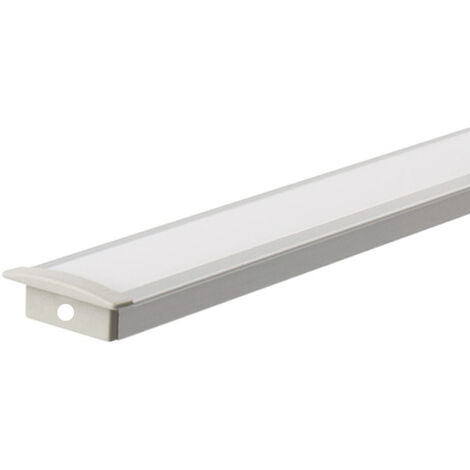 Profilo per Striscia led 1mt BARRA da incasso  Alluminio Copertura Opaca