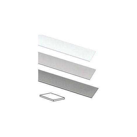 PROFILO PIATTO IN ALLUMINIO- - mm.15 mt.1 argento - 5 pezzi