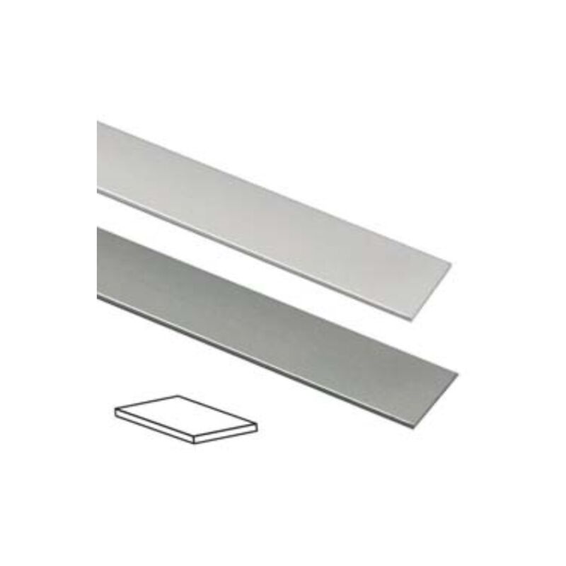 Image of Idroweb - Profilo piatto in alluminio - mm.20 mt.1 argento 10 pezzi