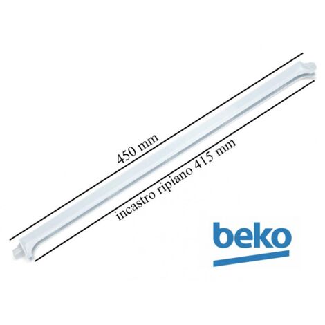 PROFILO POSTERIORE MENSOLA RIPIANO FRIGORIFERO BEKO 45CM ORIGINALE