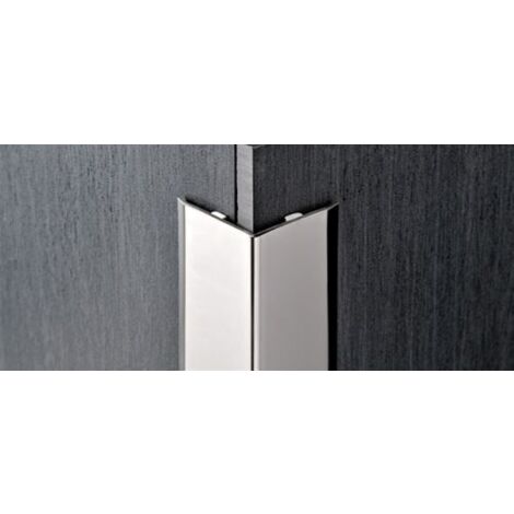 Profilo proedge 25 x 25 x 1 mm acciaio aisi 304 lucido barra da 2,7 ml