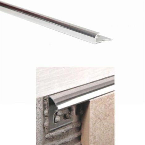 PROFILO PROTEGGI ANGOLO JOLLY 10 mm IN ALLUMINIO SPAZZOLATO LUCIDO MT. 2,50
