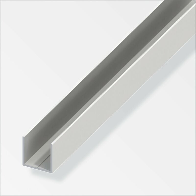 Profilo a u quadrato 23,5 pvc bianco 1 metro