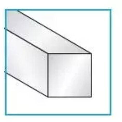 PROFILO QUADRO PIENO 8 MM  X  8 MM IN ALLUMINIO ANODIZZATO IN BARRE DA 2 METRI
