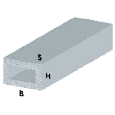 profilo rettangolare cm 100 h argento 20x10x1 mm alluminio asta barra
