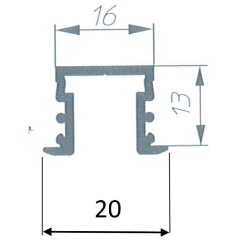 PROFILO SUPERIORE INCASSO SLIDING x mod.LUPO MT 3
