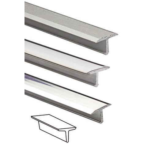 Profilo tialu mt.0,9 alluminio - mm.14x9 alluminio argento satinato