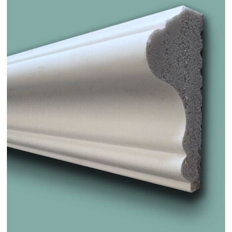 Profilo TORO - CIMA per boiserie in Polimeri Bianco RAL 9016 verniciabile 57X25mm (Prezzo al metro)