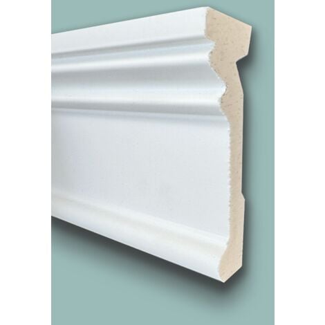 Profilo TORO - CIMA per boiserie in Polimeri Bianco RAL 9016 verniciabile 90X27mm (Prezzo al metro)
