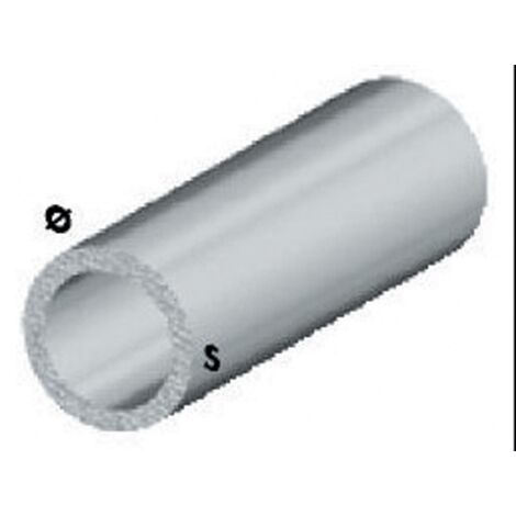 profilo tubo tondo cm 100 h argento silver   6x1 mm profili alluminio