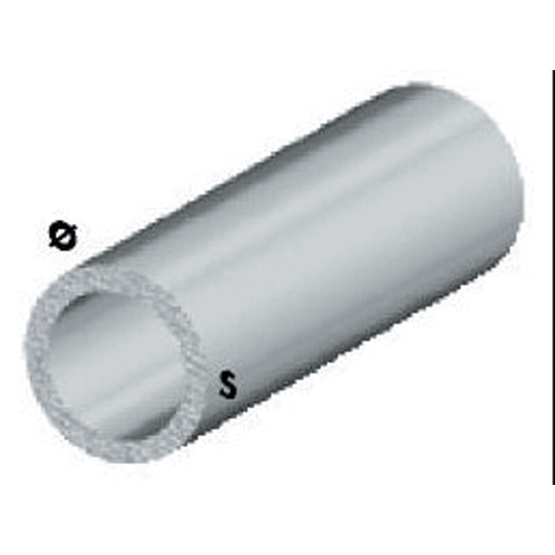 Image of Profilo argento H.200 tubo tondo 6X1 . Prezzo per 1 pezzo.