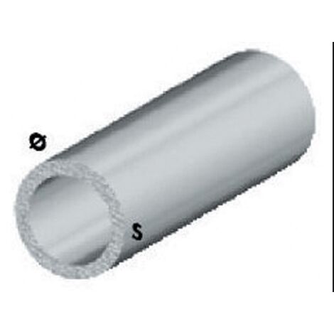 profilo tubo tondo cm 200 h argento silver   6x1 mm profili alluminio