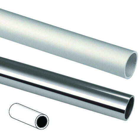 PROFILO TUBO TONDO IN ALLUMINIO- - ø mm.16 mt.1 argento - 5 pezzi